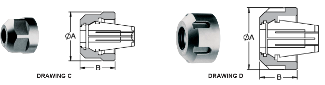 ER Sealing Disk Clamping Nuts To DIN 6499 for use with ER Coolant Through Tap Holders and Tapping Heads