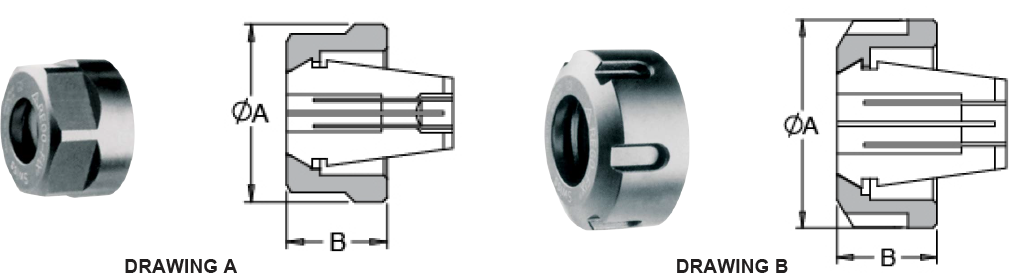 ER Clamping Nuts To DIN 6499, without Internal Coolant Sealing