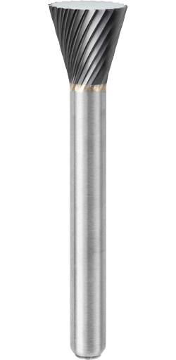 28° Underside edge deburring.