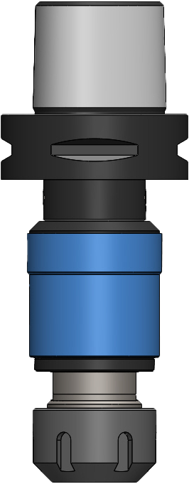 SynchroFlex® II Tap Holder with Tapmatic Capto Shank, ER Collet, and Internal Coolant.